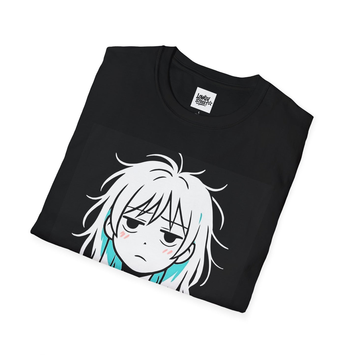 Lowkey Over It Anime Tee — Moody Girl Graphic T-Shirt