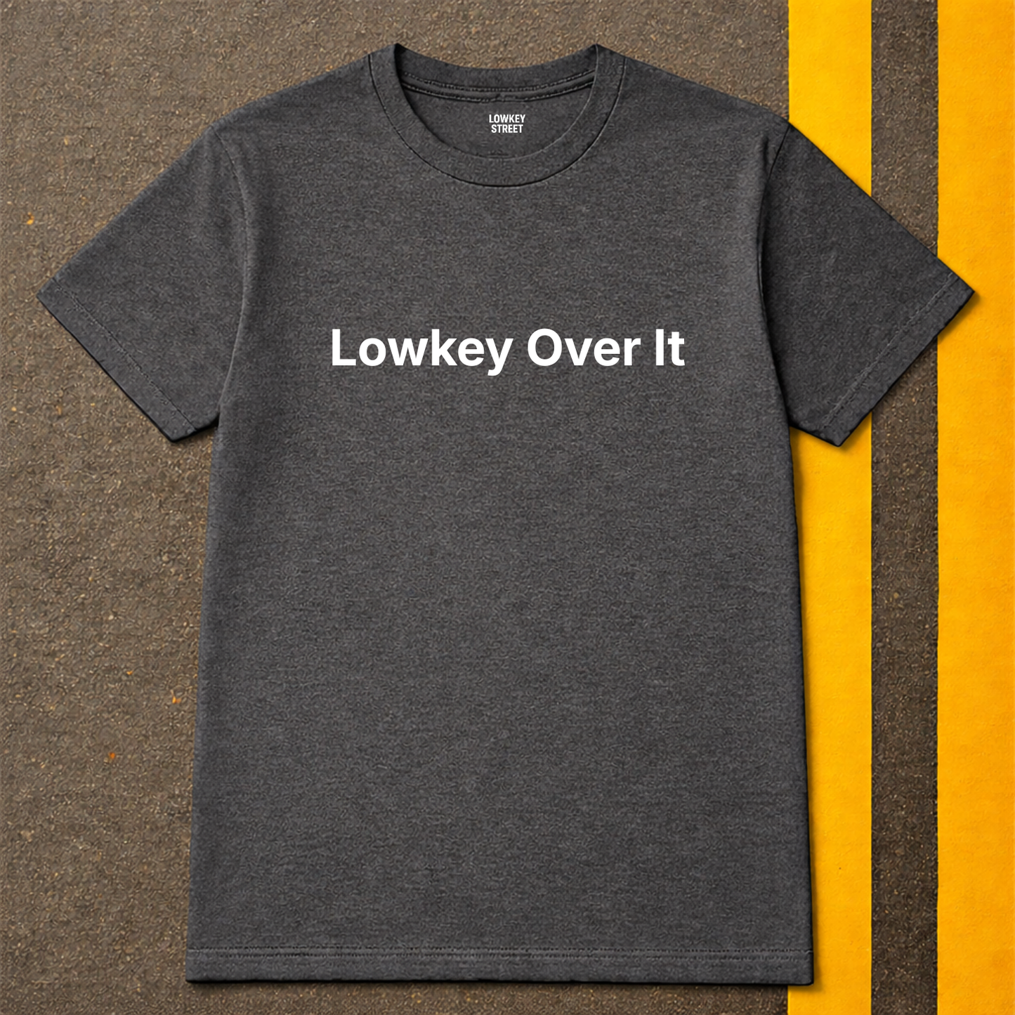 Lowkey Over It (single line design)