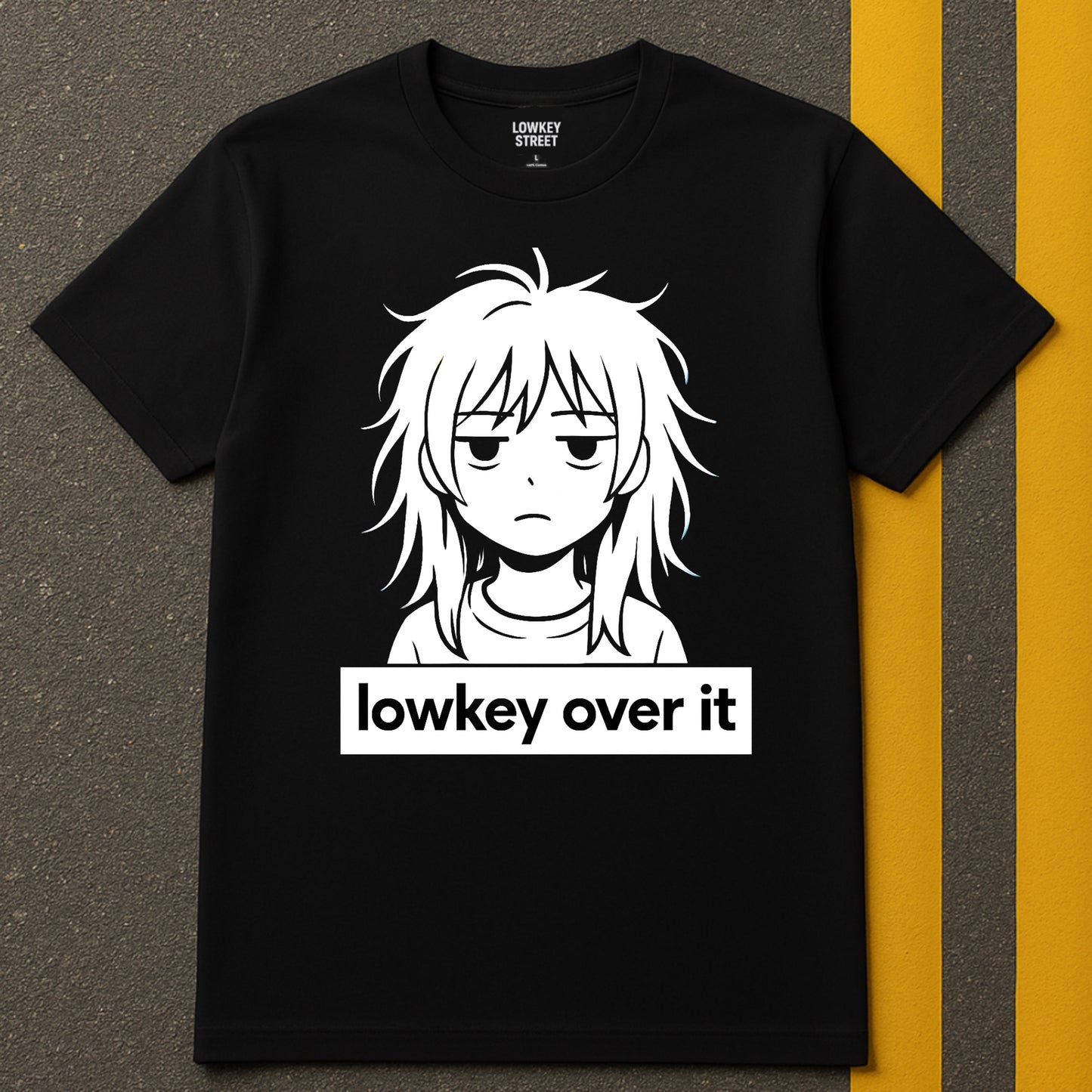 Lowkey Over It T-Shirt (box letters)